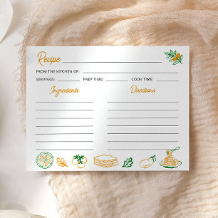 Det här är Amore Rustikt Italienskt Receptkort