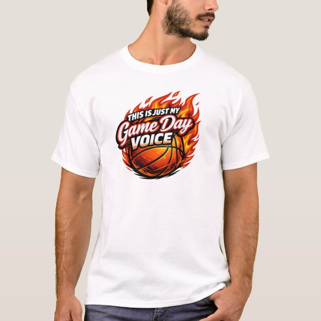 Det här är bara min matchdagsröst | Rolig basket  T Shirt (Framsida)