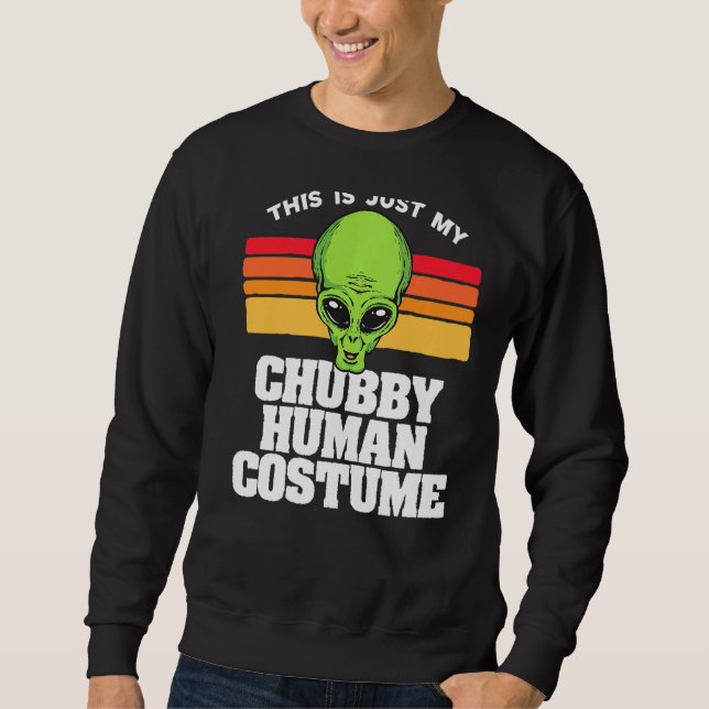 Det här är bara mitt Knubbig Human Costume Funny C Lång Ärmad Tröja (Framsida)