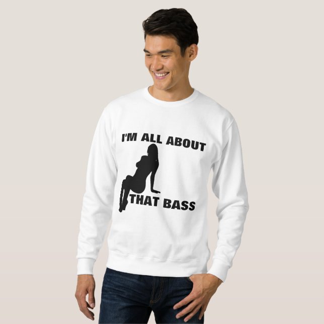 DET HÄR ÄR BASS, Fina Sweatshirts Lång Ärmad Tröja (Hel framsida)