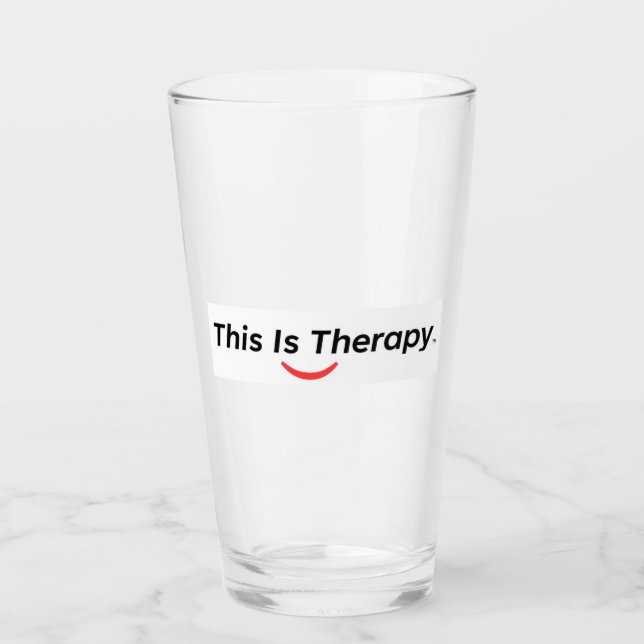 DET HÄR ÄR BEHANDLINGSglas. Glaskopp (Framsida)