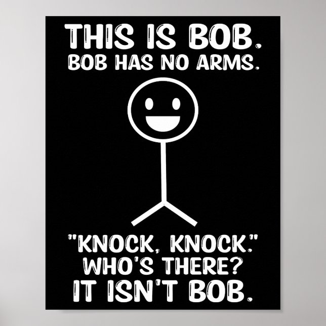 Det här är Bob, Bob har ingen Arm Knock-knack Poster (Framsidan)