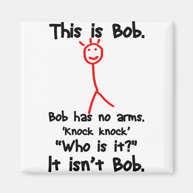 Det här är Bob - Knock Jokes - Bob Jokes Memes Magnet (Framsidan)