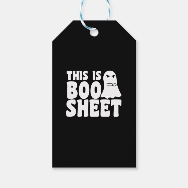 Det här är Boo Lakan Ghost Funny Halloween Costume Presentetikett (Framsidan)