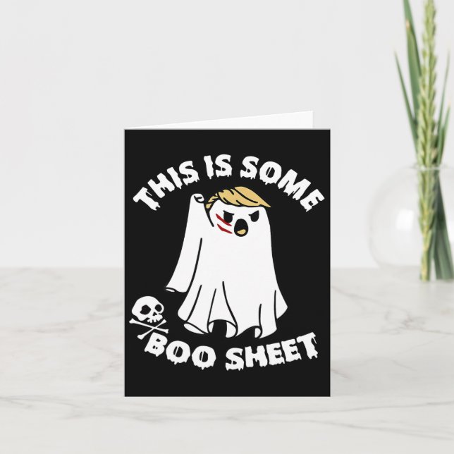 Det här är Boo Lakan Ghost Funny Trump Halloween Kort (Framsida)