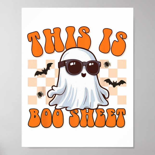 Det här är Boo Lakan Ghost Groovy Halloween Costum Poster (Framsidan)