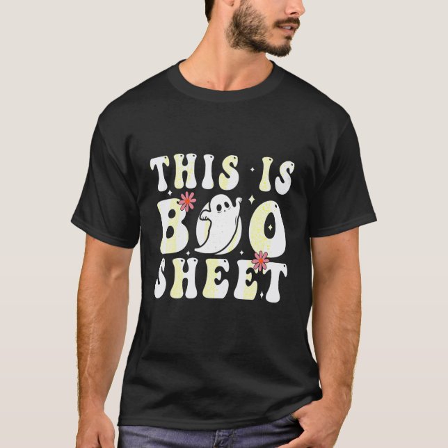 Det här är Boo Lakan Ghost Groovy Halloween T Shirt (Framsida)