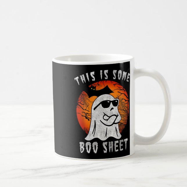 Det här är Boo Lakan Ghost Halloween Costume Manar Kaffemugg (Höger)