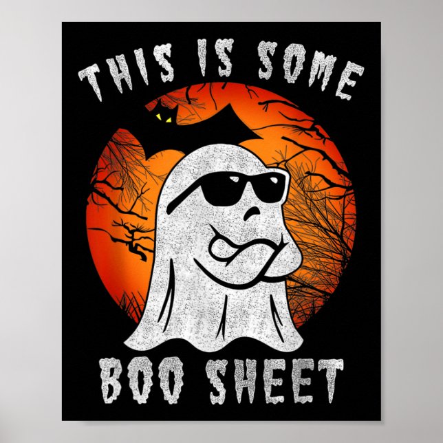 Det här är Boo Lakan Ghost Halloween Costume Manar Poster (Framsidan)
