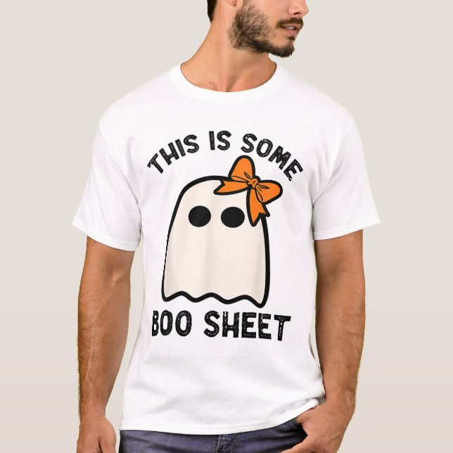 Det här är Boo Lakan Ghost Halloween Costume Manar T Shirt (Framsida)