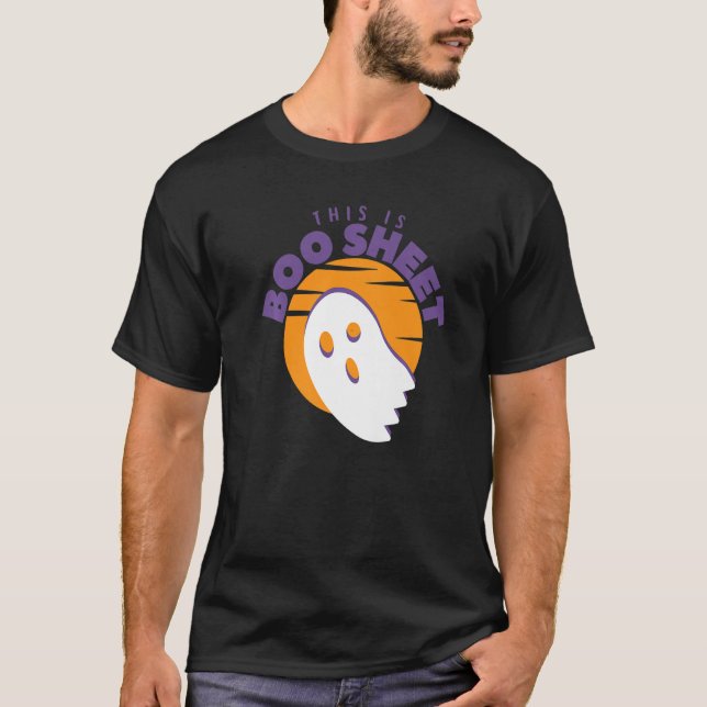 Det här är Boo Lakan Ghost Halloween på Orange Sun T Shirt (Framsida)