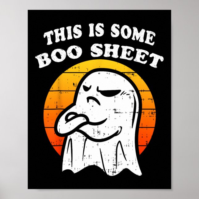 Det här är Boo Lakan Ghost Retro Funny Halloween Poster (Framsidan)