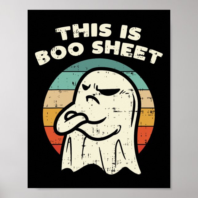 Det här är Boo Lakan Ghost Retro Halloween Costume Poster (Framsidan)