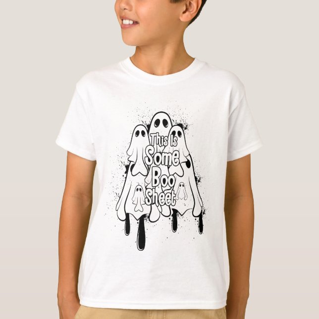 Det här är Boo Lakan Ghost Retro Halloween Costume T Shirt (Framsida)