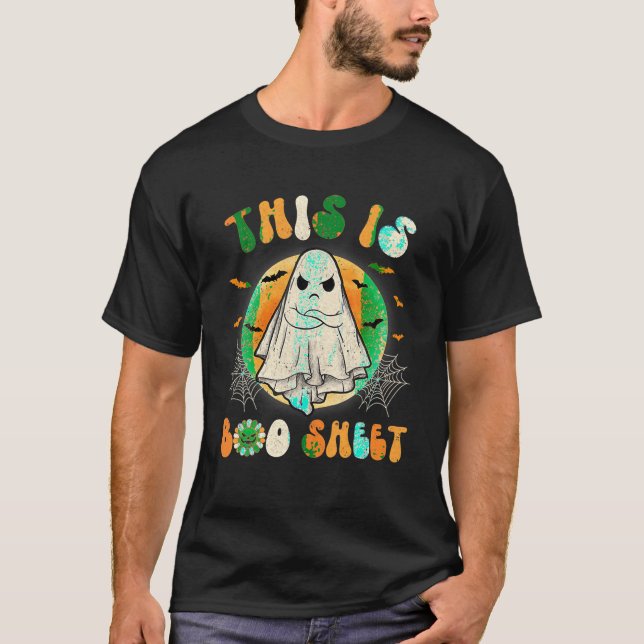 Det här är Boo Lakan Ghost Retro Halloween Costume T Shirt (Framsida)