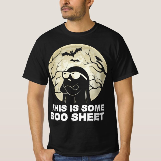 Det här är Boo Lakan Ghost Retro Halloween Costume T Shirt (Framsida)
