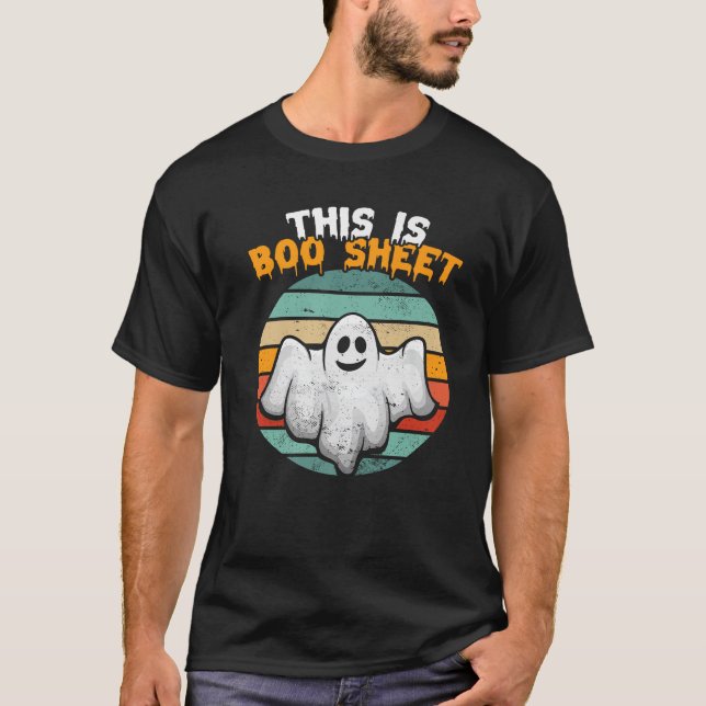Det här är Boo Lakan Ghost Retro Halloween-deoky C T Shirt (Framsida)