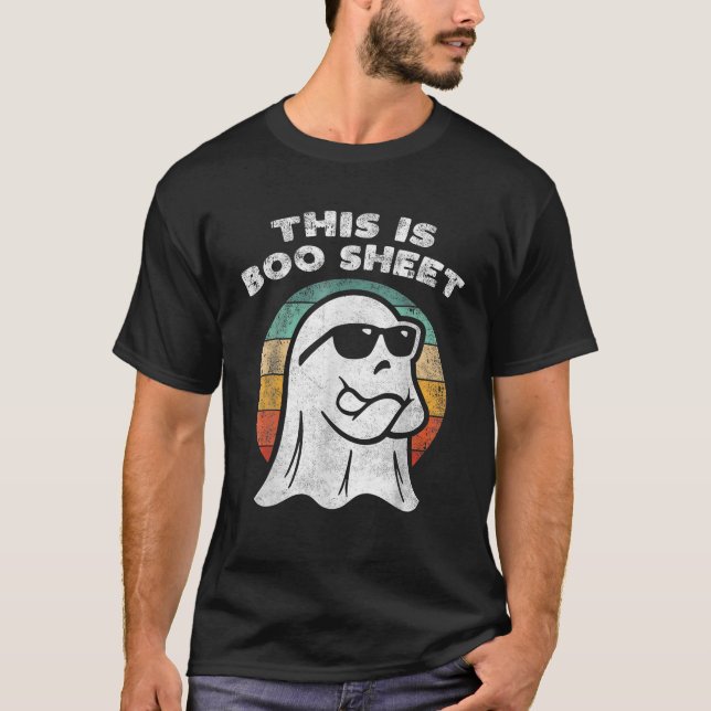 Det här är Boo Lakan Ghost Retro Sunglasses Hallow T Shirt (Framsida)