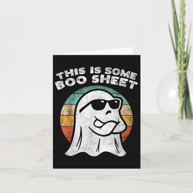 Det här är Boo Lakan Ghost Sungles Halloween Manar Kort (Framsida)