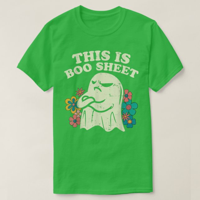 Det här är Boo Lakan Groovy Grumpy Ghost Funny Hal T Shirt (Design framsida)