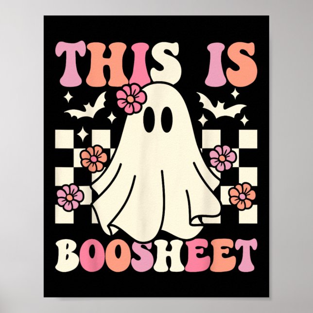 Det här är Boo-lakan Halloween Ghost Costume Retro Poster (Framsidan)