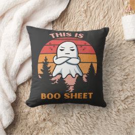 Det här är Boo Lakan Ord Ghost Retro Halloween Kudde