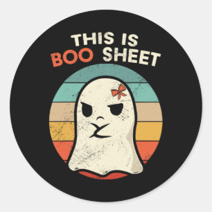 Det här är Boo Lakan Roligt Halloween Costumes Rol Runt Klistermärke