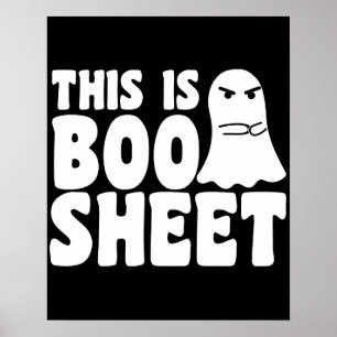 Det här är Boo Sheet Spöket Roliga Halloween Kosty Poster