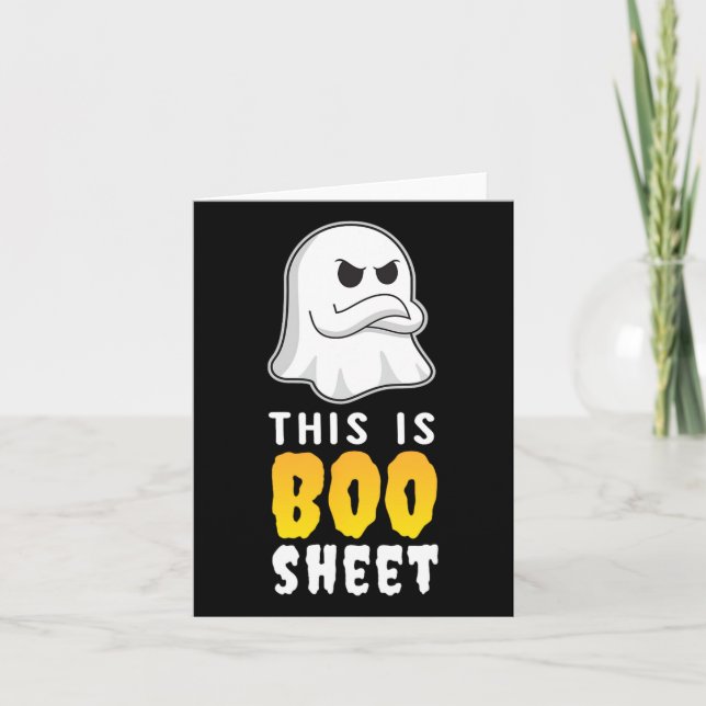 Det här är Boo Sheet T-shirt Roligt Spöke Skräckfe Kort (Framsida)