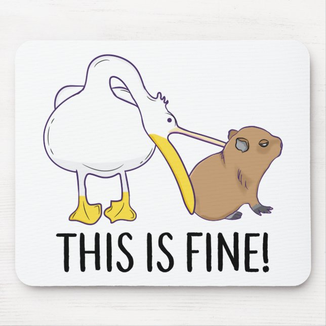 Det här är bra Meme roligt Capybara hund Pelican N Musmatta (Framsidan)