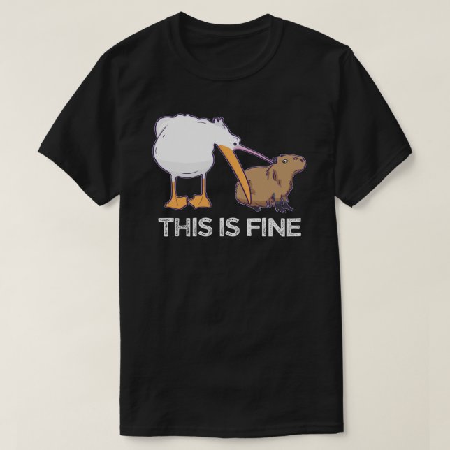 Det här är bra Memous lustiga Capybara hund Pelica T Shirt (Design framsida)
