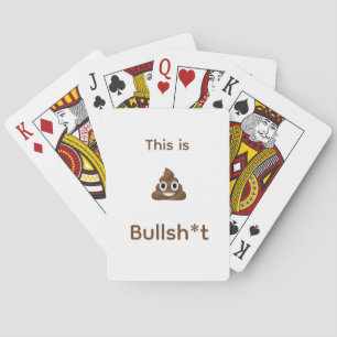 Det här är Bull Poo Emoji Funny Casinokort