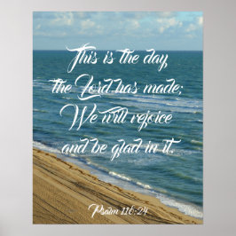 Det här är dagen Bible Scripture Beach Christian Poster