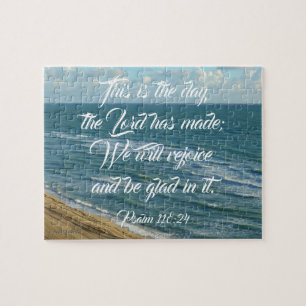 Det här är dagen Bible Scripture Beach Christian Pussel