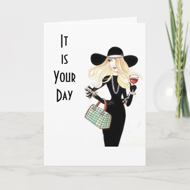 DET HÄR ÄR DAGEN "CELEBRAT DIN BIRTHDAG" KORT (Framsida)