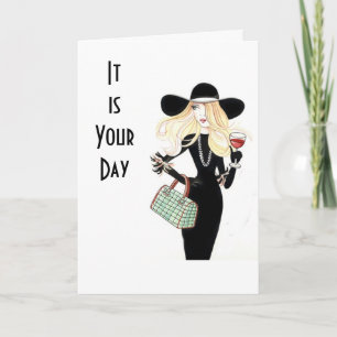 DET HÄR ÄR DAGEN "CELEBRAT DIN BIRTHDAG" KORT