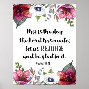 Det här är dagen då Herren hade Made Marsala Flowe Poster