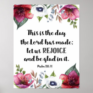 Det här är dagen då Herren hade Made Marsala Flowe Poster