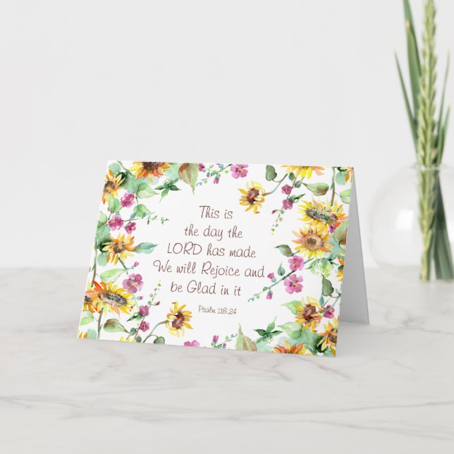 Det här är dagen då Herren har gjort Psalm 118:24 Kort (Framsida)