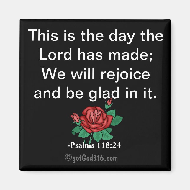 Det här är dagen gotGod316.com Scripture Magnet (Framsidan)