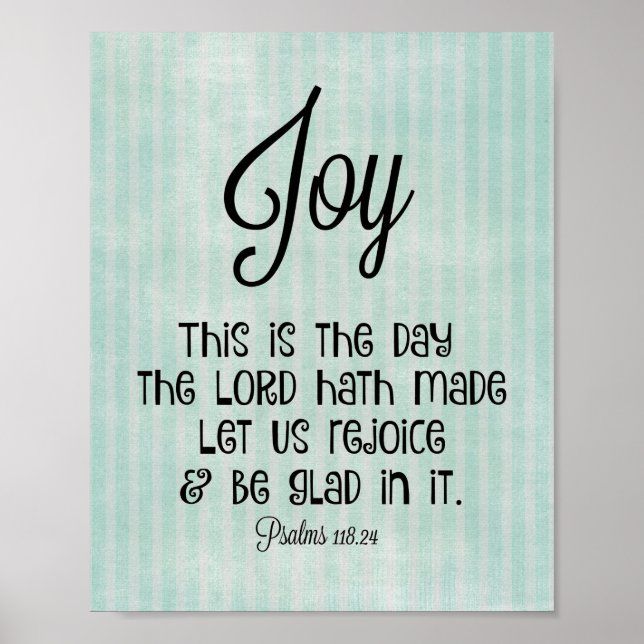 Det här är den dag då Herren har gjort Bible Verse Poster (Framsidan)