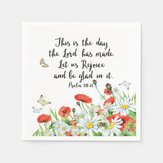 Det här är den dag då Herren har Made Pappersservett (Framsidan)