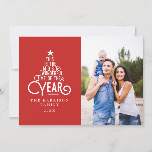 Det här är den mest underbara tiden på året. julkort (Framsida)