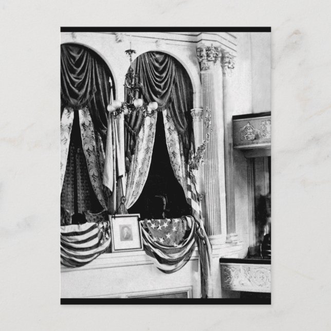 Det här är den privata lådan i Fords teater, Tvätt Vykort (Framsida)