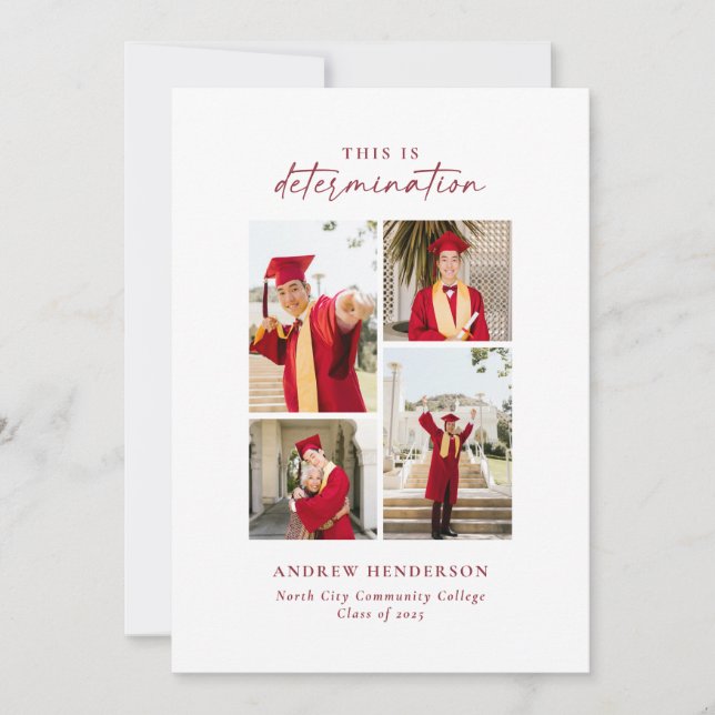 Det här är Determination Red Photo Studenten Meddelande (Framsida)