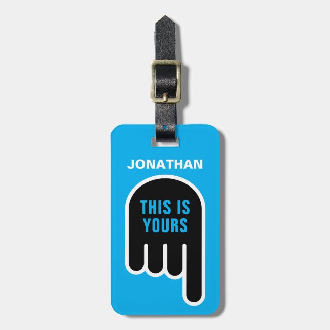 Det här är din (anpassningsbara) bagagebricka (Vertikal Framsida)