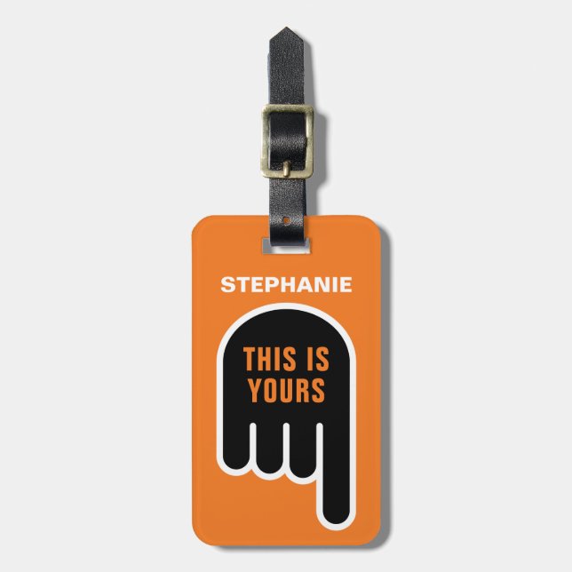 Det här är din (anpassningsbara) bagagebricka (Vertikal Framsida)