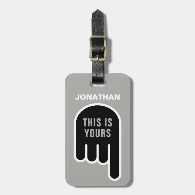 Det här är din (anpassningsbara) bagagebricka (Vertikal Framsida)