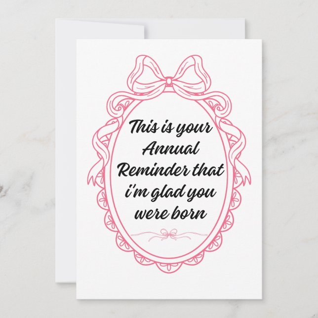 Det här är din årliga påminnelse att jag är glad a inbjudningar (Framsida)