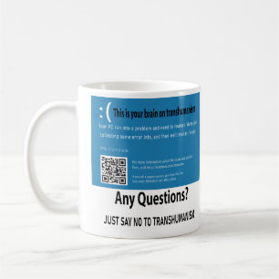 Det här är din hjärna på transshumanism kaffemugg